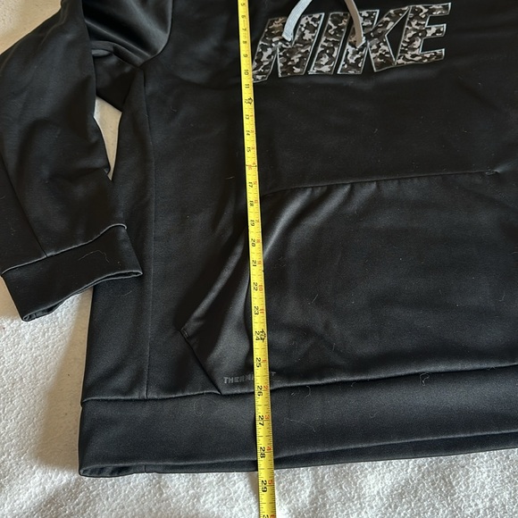 NIKE MENS THERMA-FIT BLACK W/ GRAY CAMO LOGO HOODIE SWEATSHIRT BLACK SZ XL - Picture 5 of 7